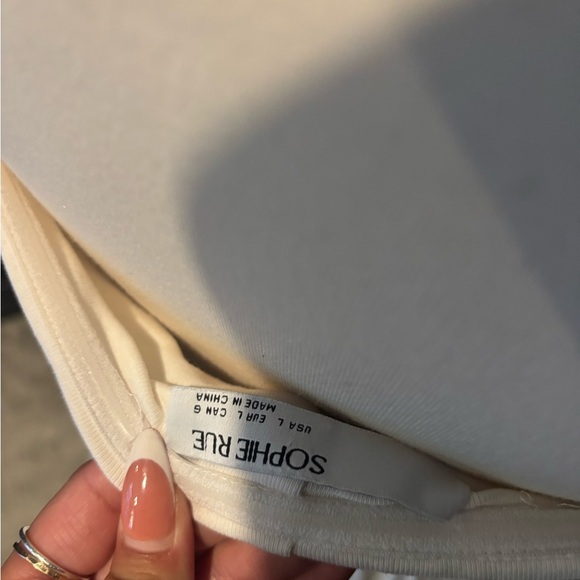 Sophie Rue Cream Strapless Ruched Sundress - Picture 3 of 4